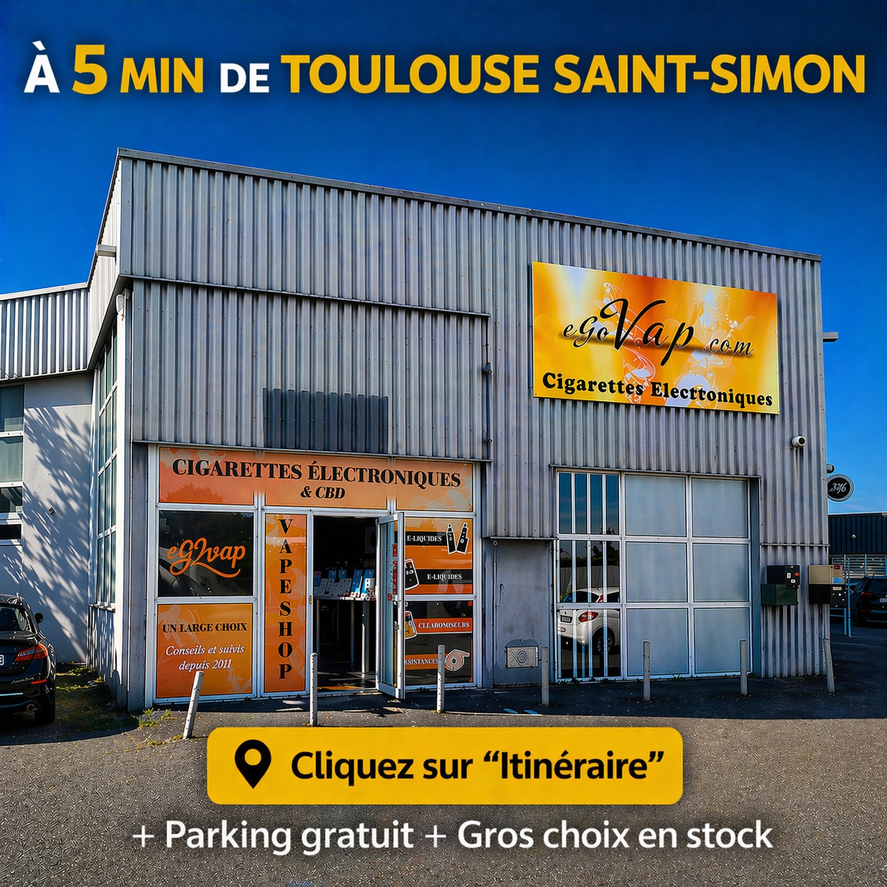 cigarette electronique Toulouse Saint-Simon egovap itineraire magasin vape proche Saint-Simon