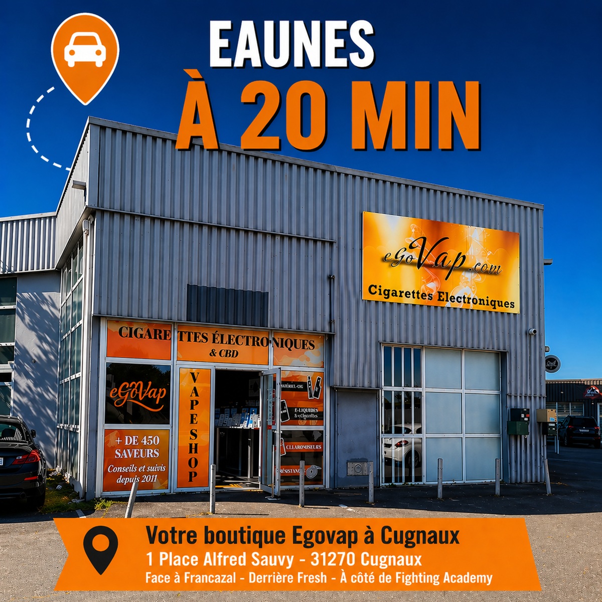 cigarette électronique Eaunes egovap 20 min