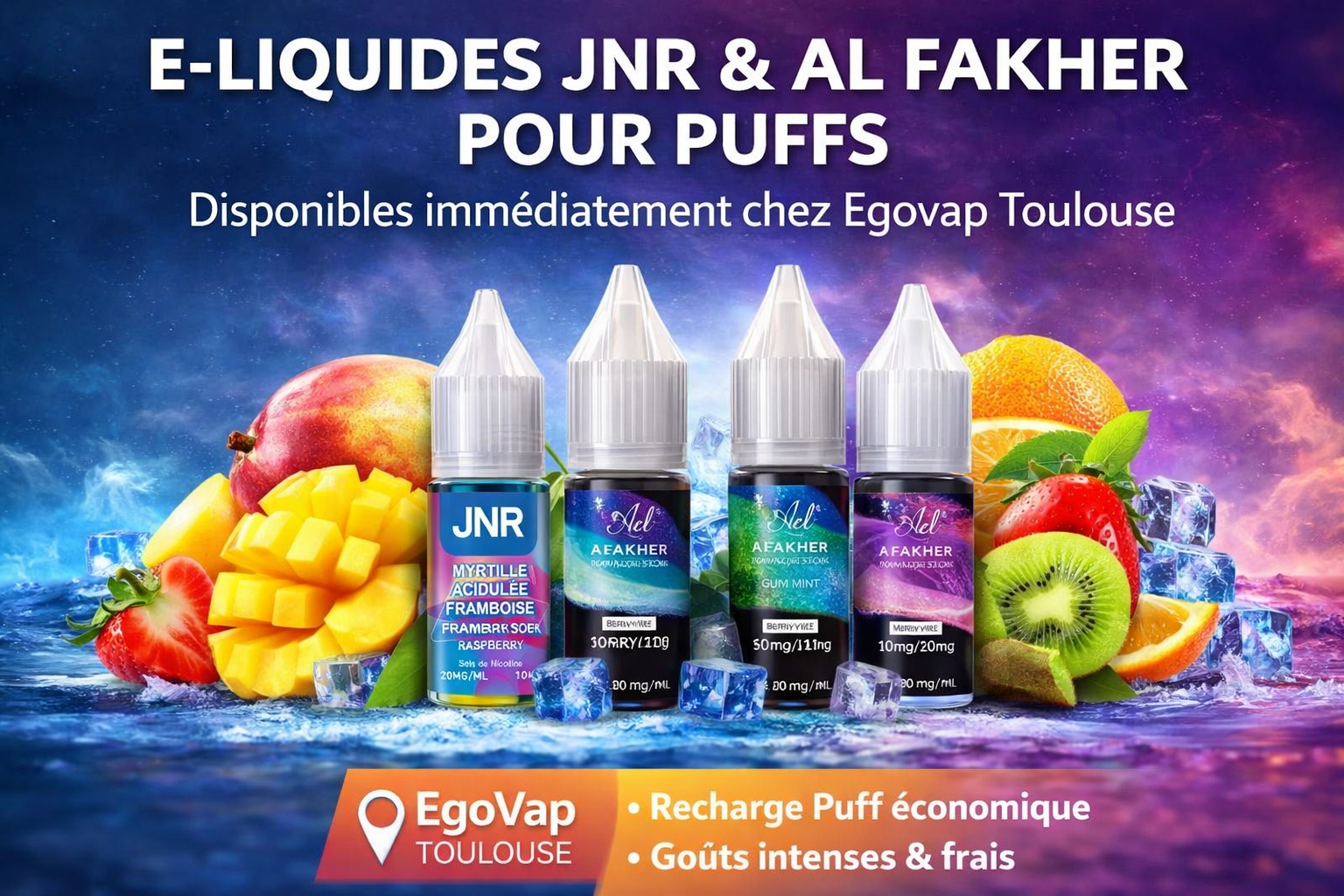e liquide puff Toulouse recharge JNR Al Fakher disponible magasin Egovap
